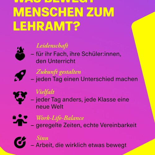 Warum entscheiden sich Menschen fürs Lehramt? Die Gründe sind unterschiedlich, aber ein paar Muster gibt es doch....